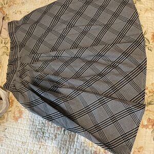 Rare Editions Black and White Checkered A-Line Skirt